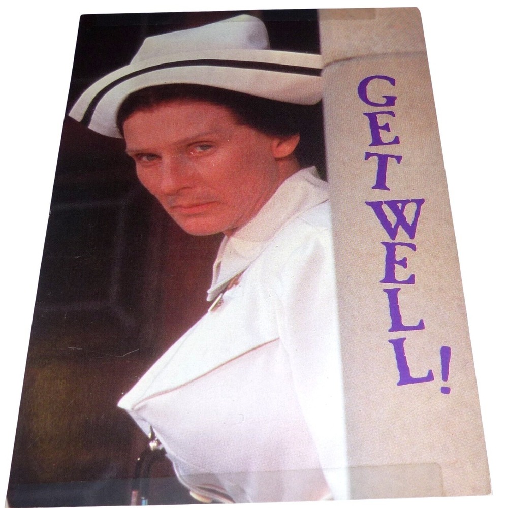 Vintage 1982 Mel Brooks High Anxiety Cloris Leachman Get Well Postcard Nurse F30